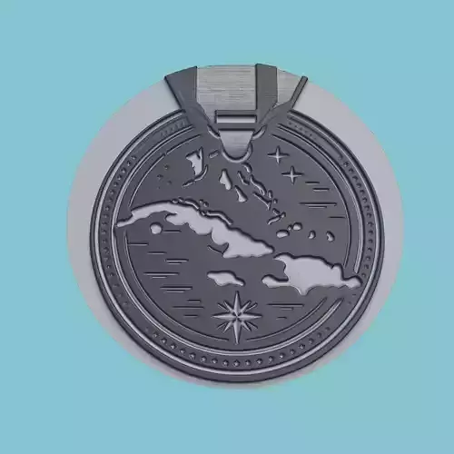 Bahamas Map Medallion