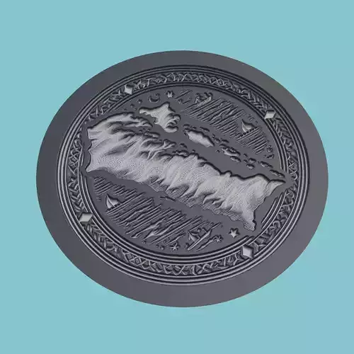Bahrain Map Medallion