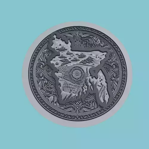 Bangladesh Map Medallion