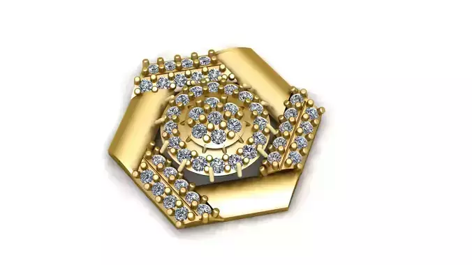 Women Fashion Diamond Pendant And Earrings 3d Printable Model