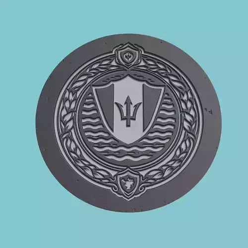 Barbados Map Medallion