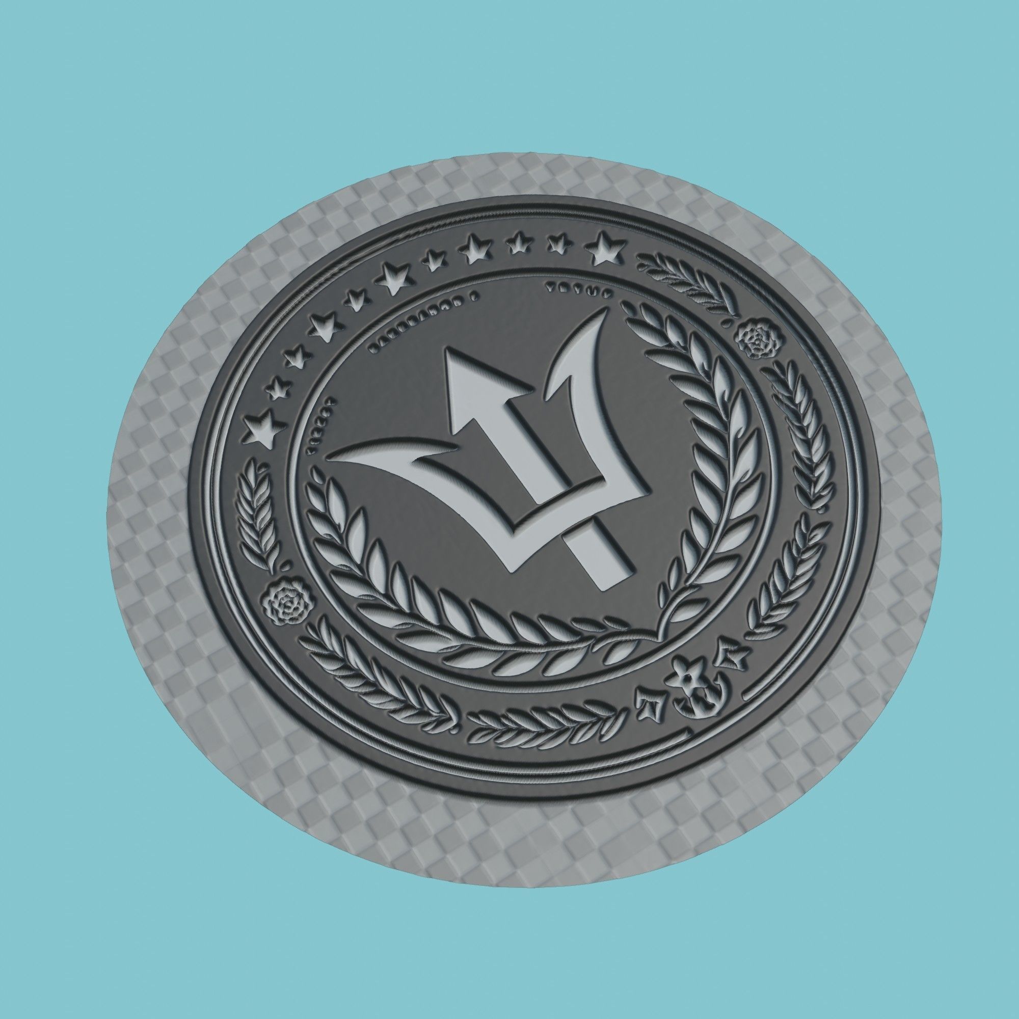 Barbados Map Medallion 3D print model_1