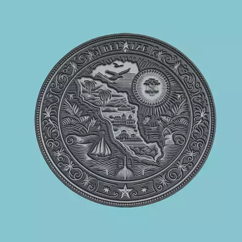 Belize Map Medallion