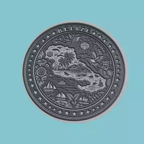 Belize Map Medallion