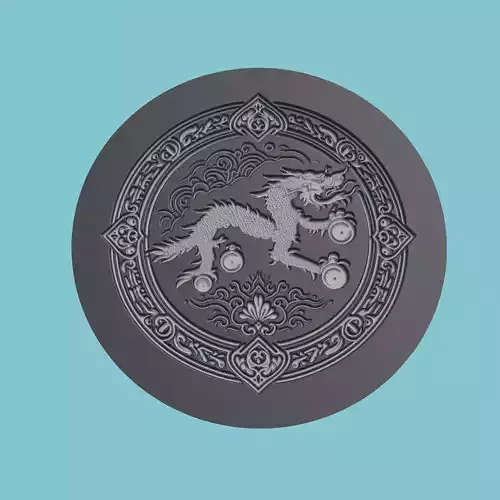 Bhutan Map Medallion