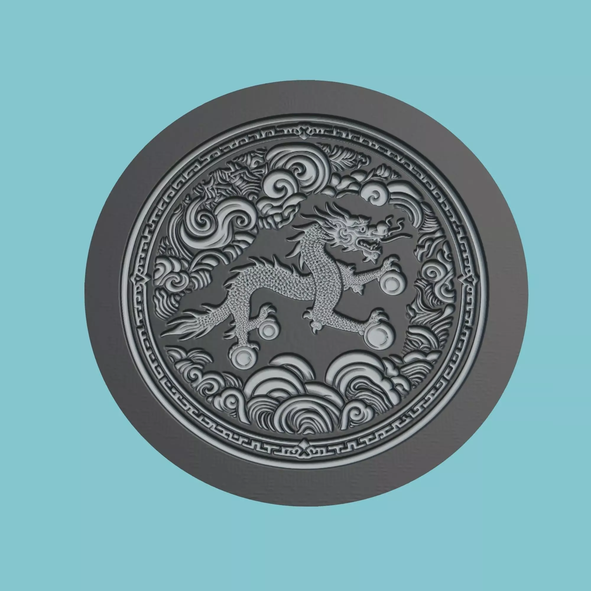 Bhutan Map Medallion 3D print model