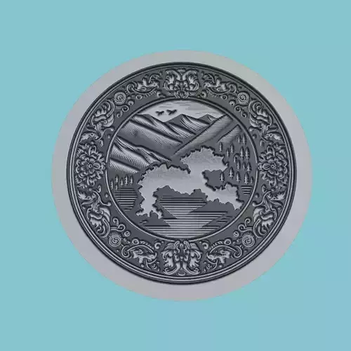 Bhutan Map Medallion