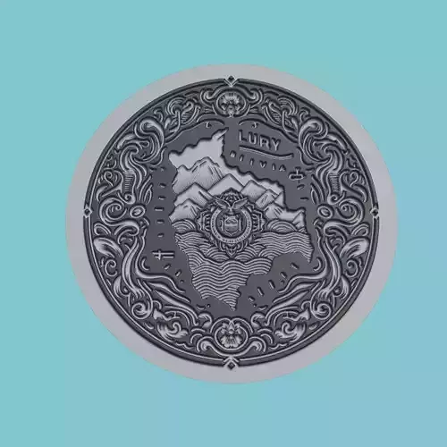 Bolivia Map Medallion