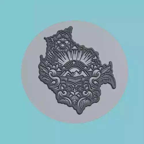 Bolivia Map Medallion