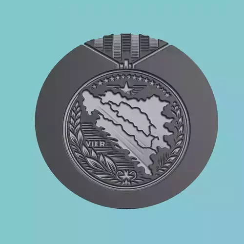 Bosnia and Herzegovina Map Medallion