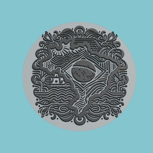 Brazil Map Medallion 3D print model