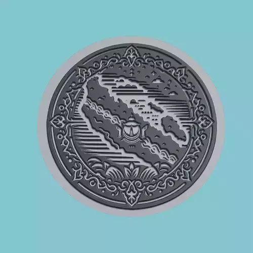 Brunei Map Medallion