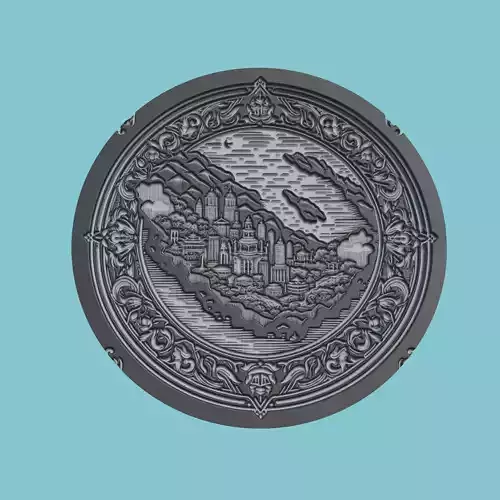 Brunei Map Medallion