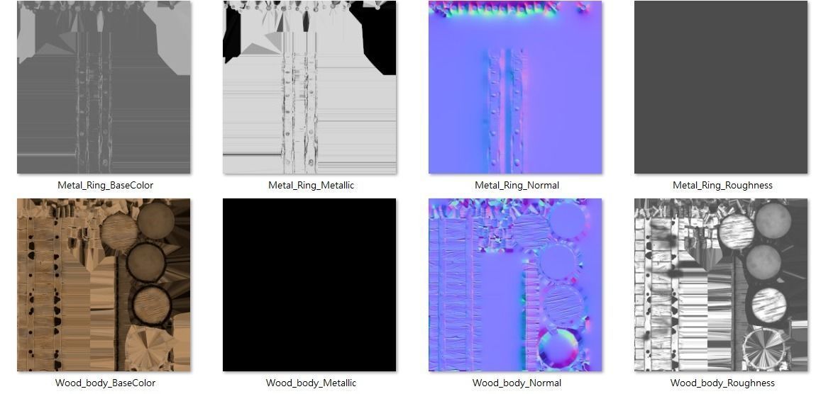 Stylized Barrel Low-poly 3D model_6