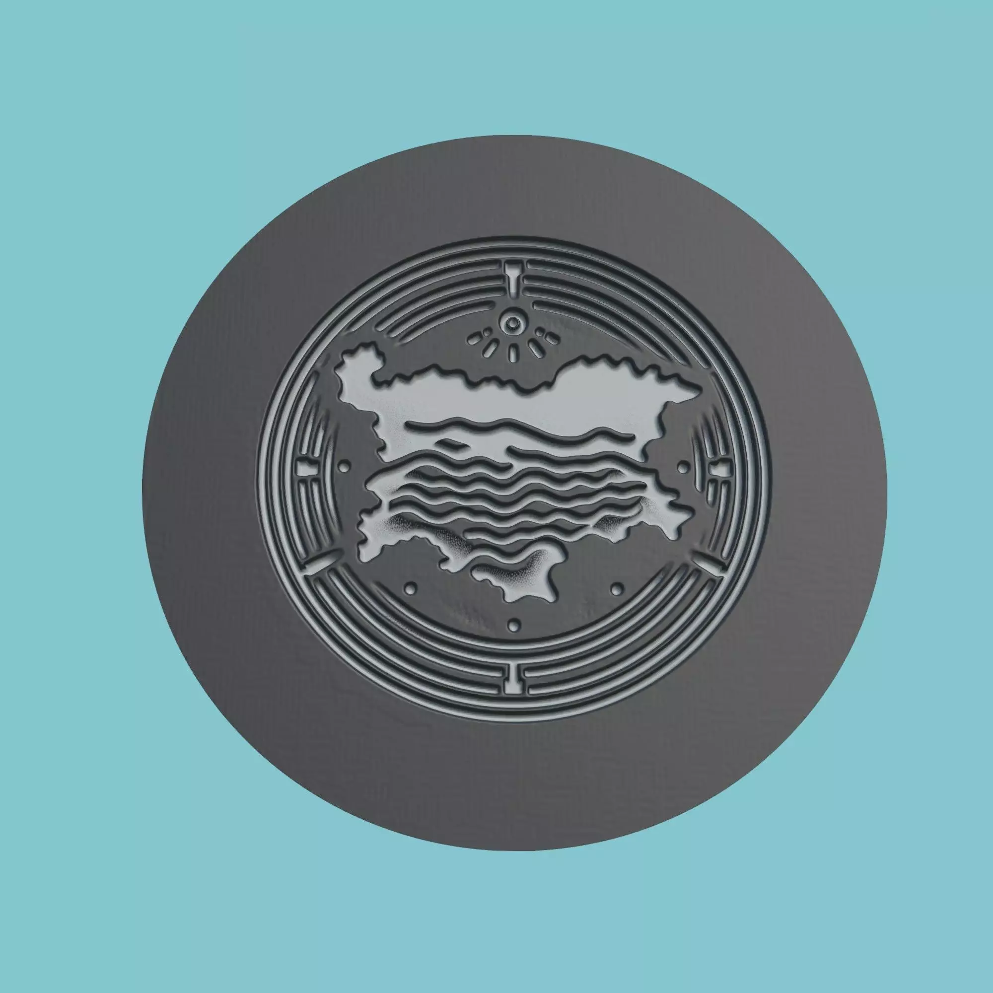 Bulgaria Map Medallion 3D print model