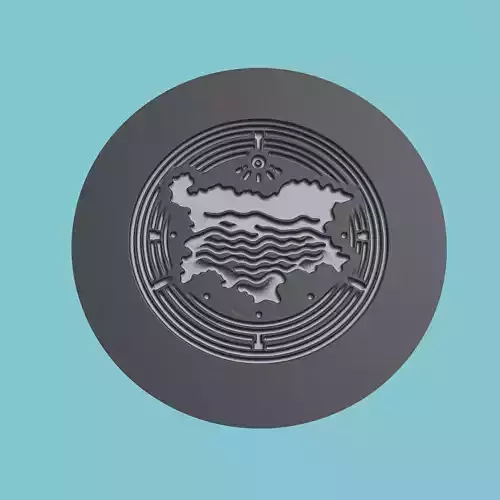 Bulgaria Map Medallion