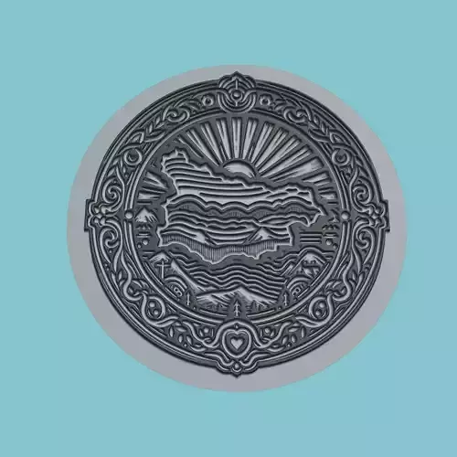 Bulgaria Map Medallion