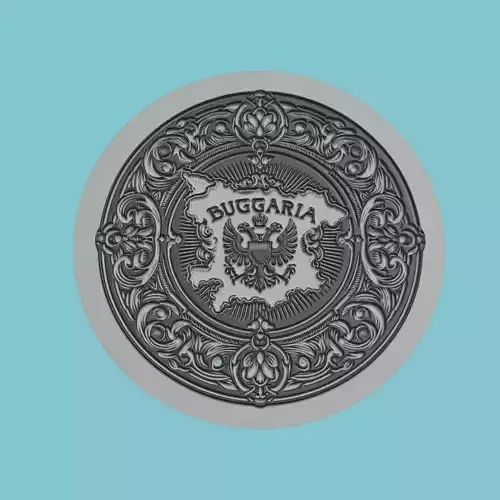 Bulgaria Map Medallion