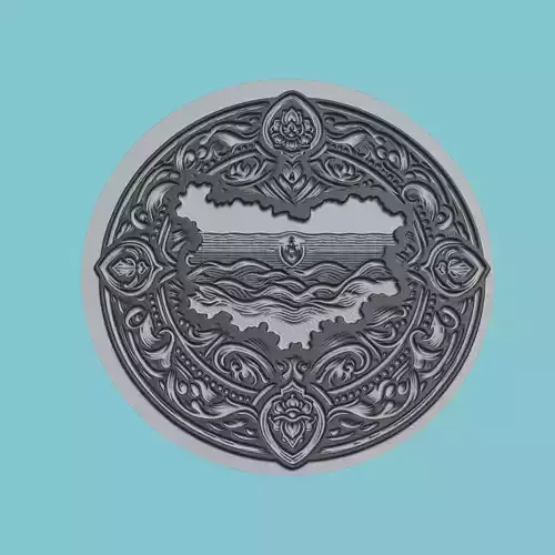 Bulgaria Map Medallion