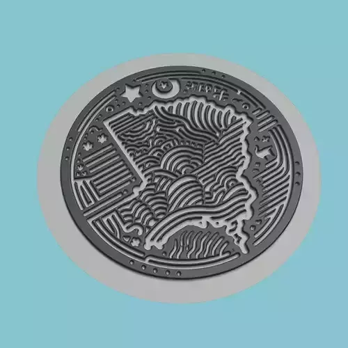 Burkina Faso Map Medallion