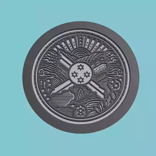 Burundi Map Medallion