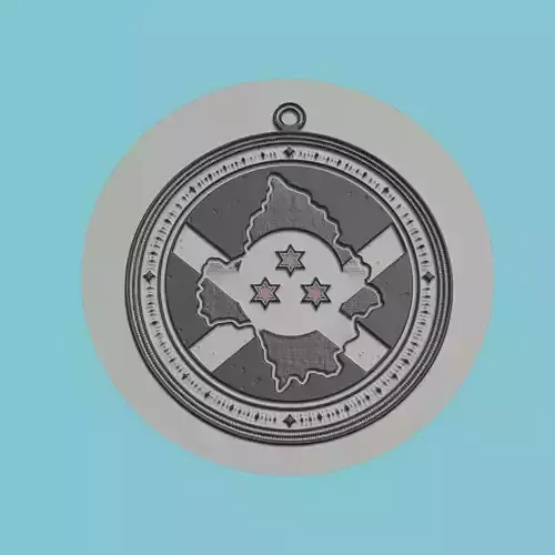 Burundi Map Medallion
