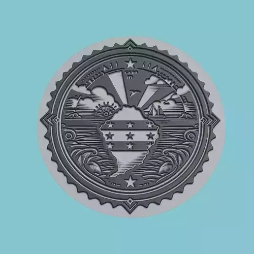 Cabo Verde Map Medallion