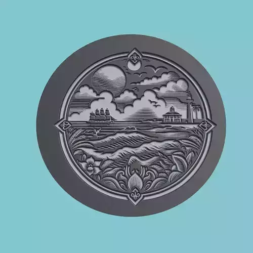 Cabo Verde Map Medallion