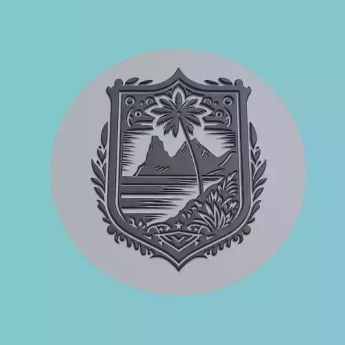 Cabo Verde Map Medallion