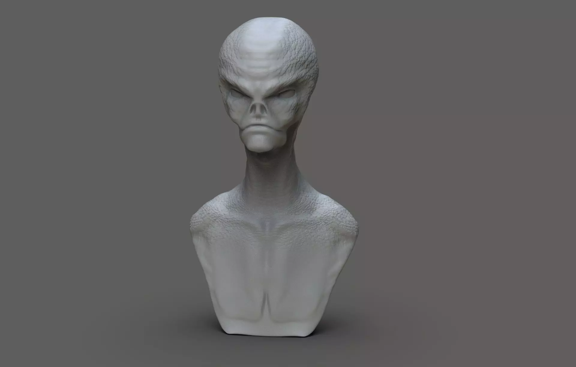 Reptilian Bust 3D print model