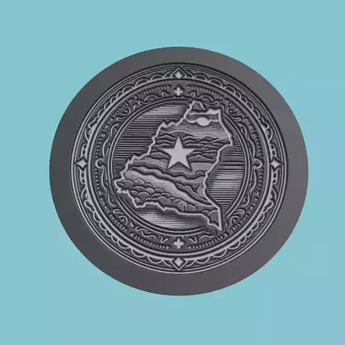 Cameroon Map Medallion