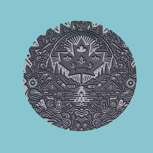 Canada Map Medallion