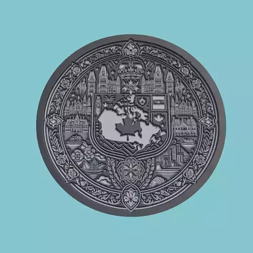 Canada Map Medallion