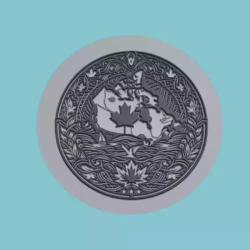 Canada Map Medallion