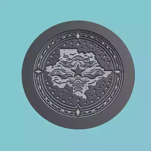 Central African Republic Map Medallion