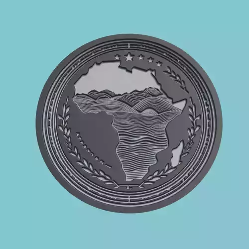Central African Republic Map Medallion