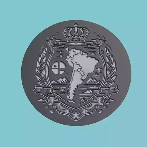 Chile Map Medallion