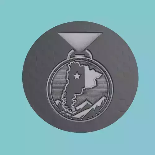 Chile Map Medallion