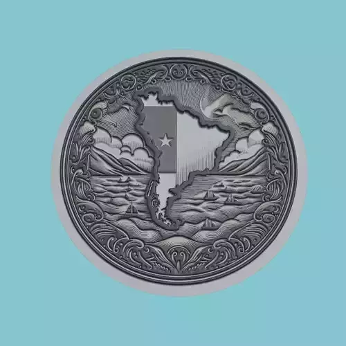 Chile Map Medallion