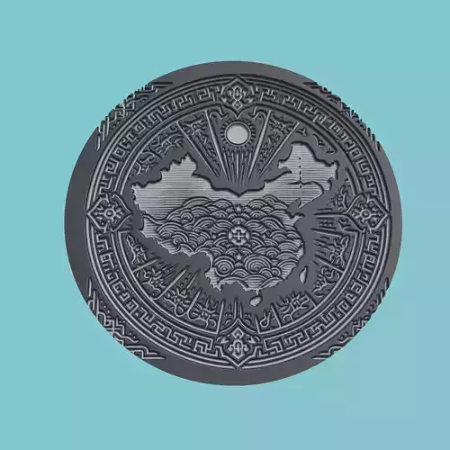 China Map Medallion