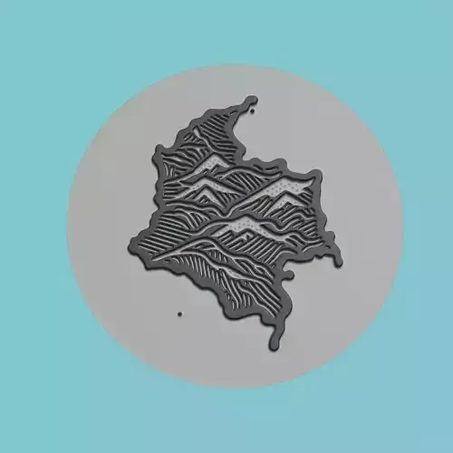 Colombia Map Medallion