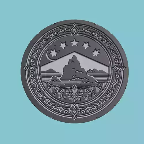 Comoros Map Medallion