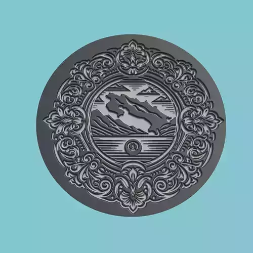 Costa Rica Map Medallion