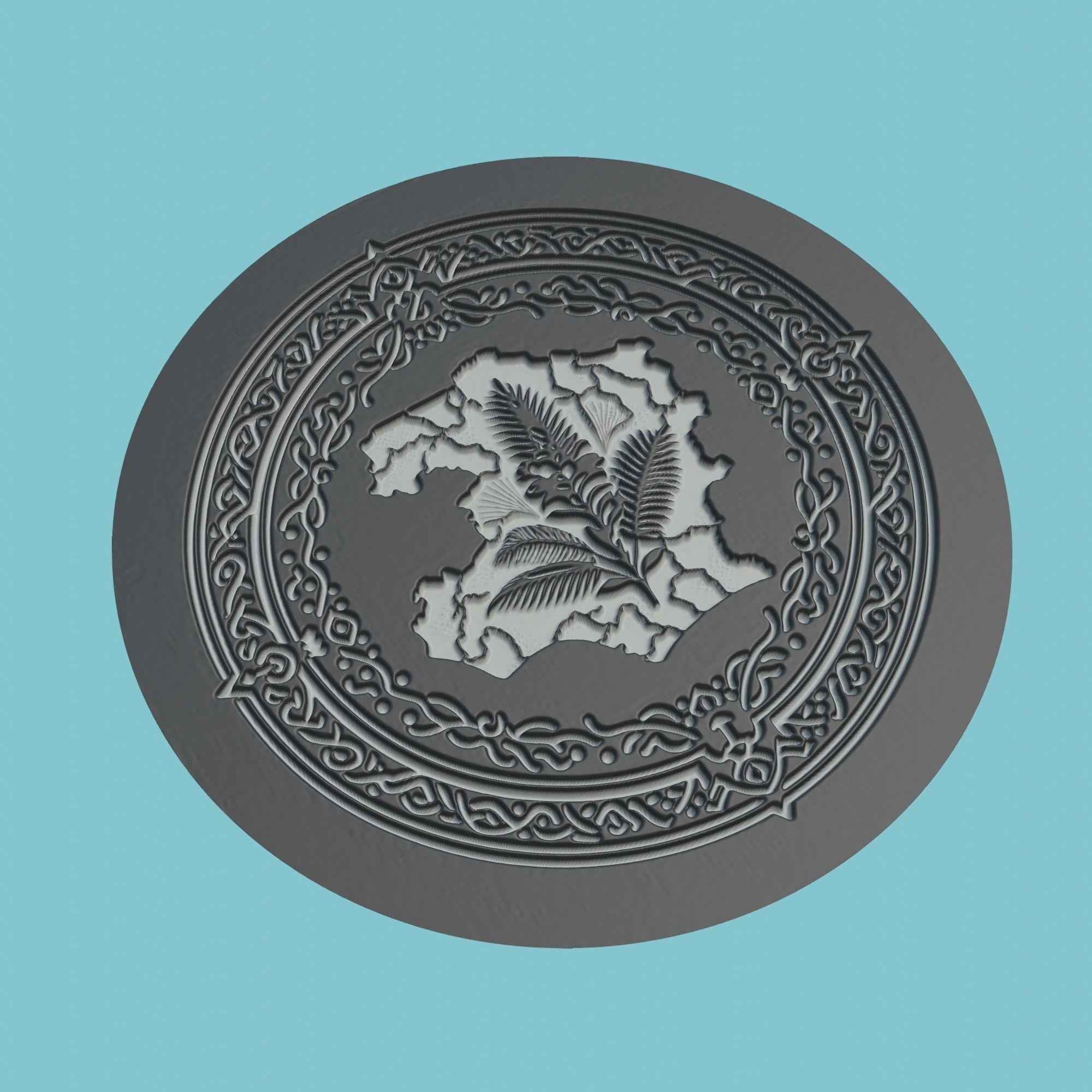 Cote dIvoire Map Medallion 3D print model_1