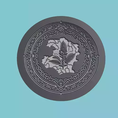 Cote dIvoire Map Medallion