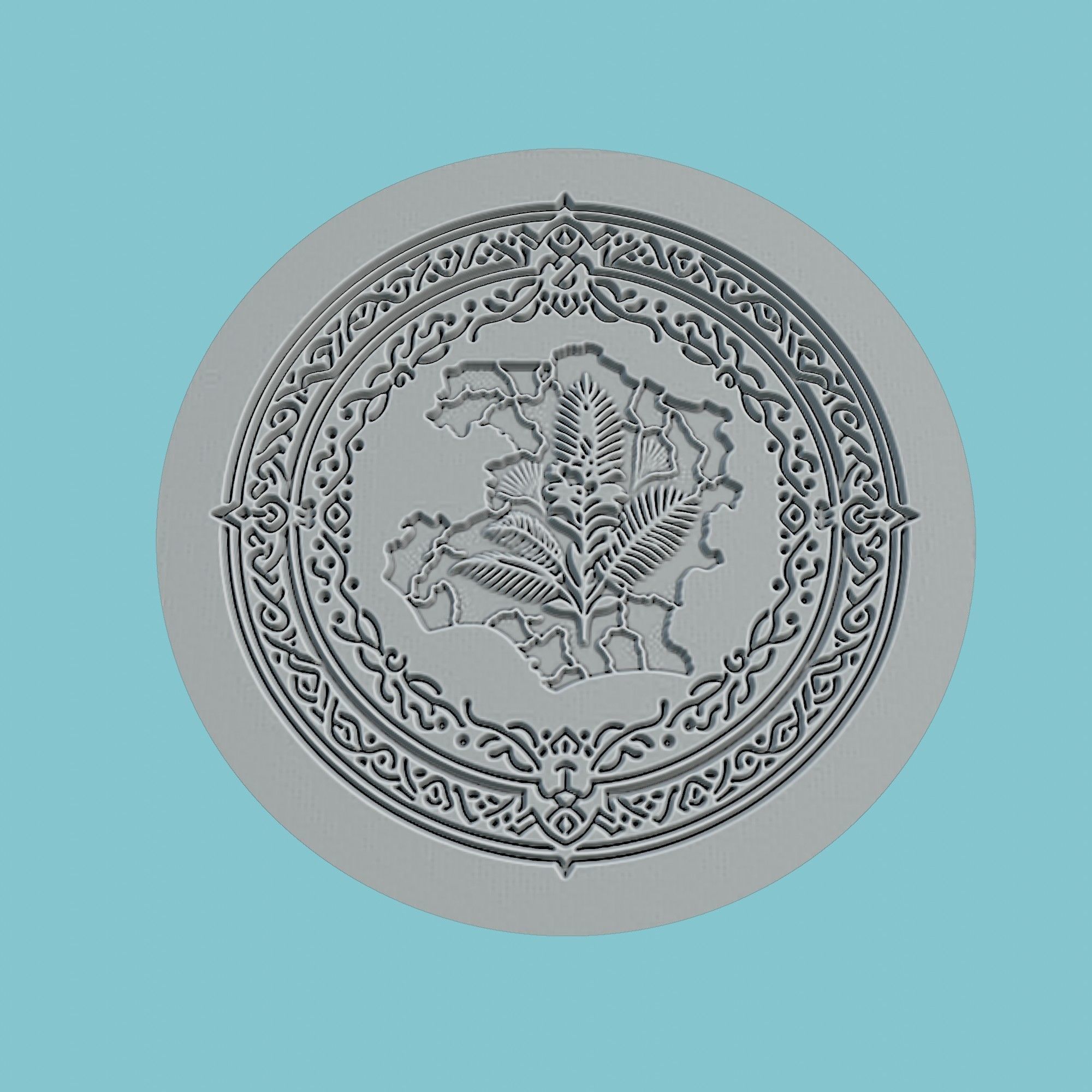 Cote dIvoire Map Medallion 3D print model_2