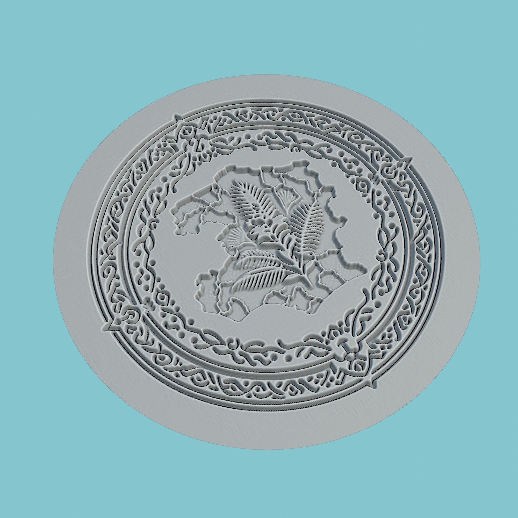 Cote dIvoire Map Medallion 3D print model_3