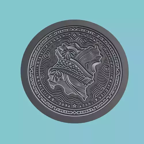 Cote dIvoire Map Medallion