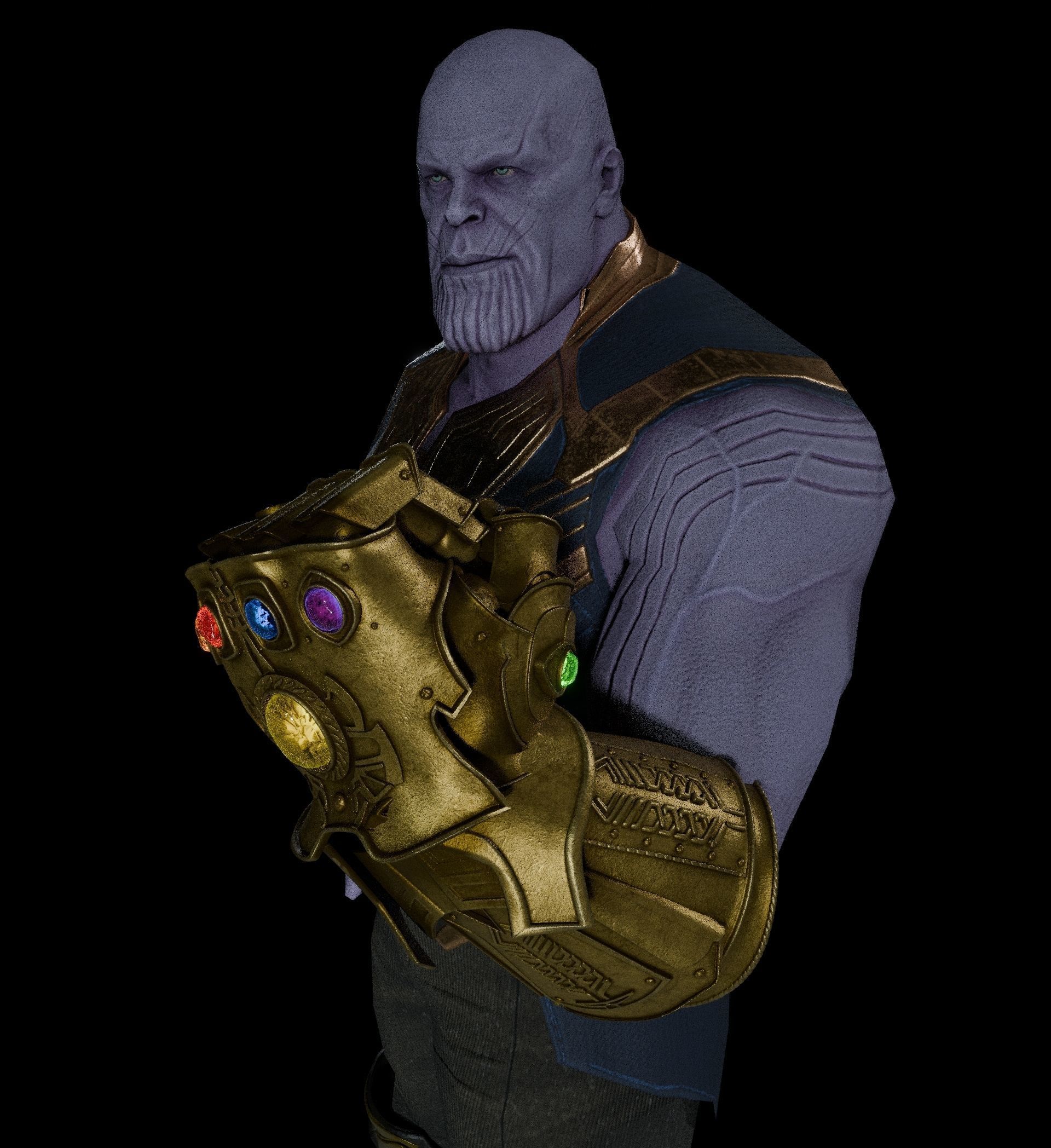 Thanos from Avengers Infinity War  Free low-poly 3D model_1