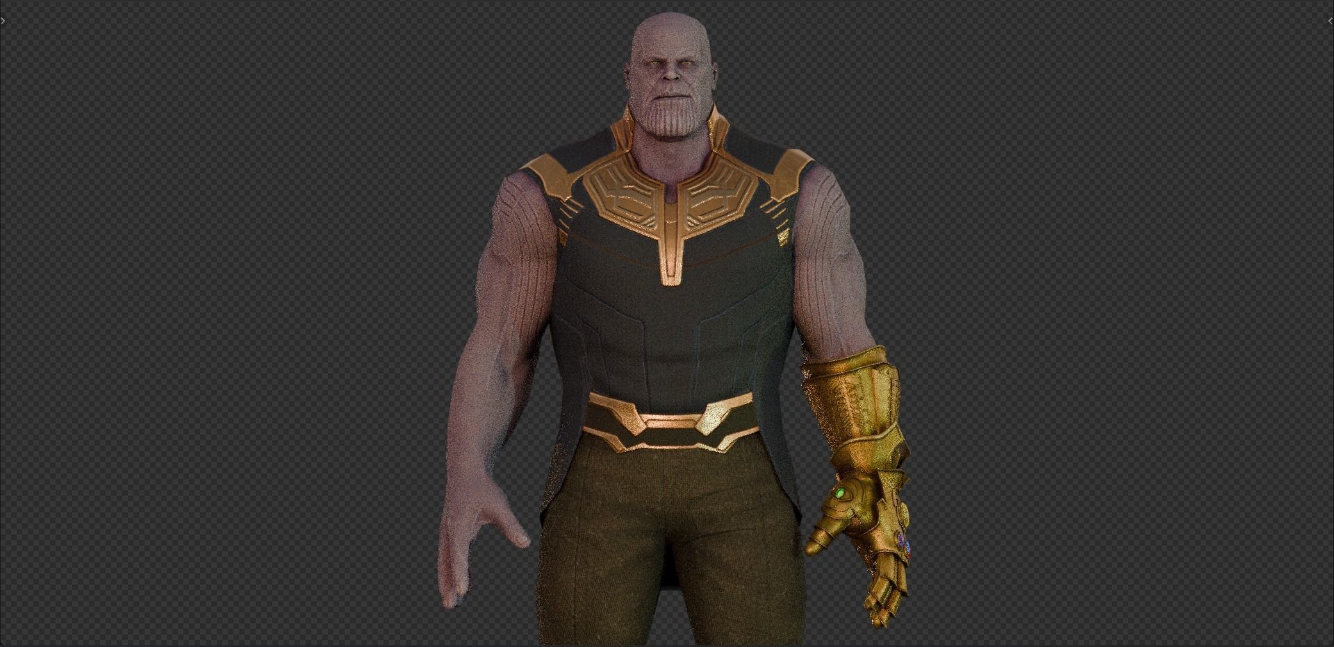 Thanos from Avengers Infinity War  Free low-poly 3D model_10